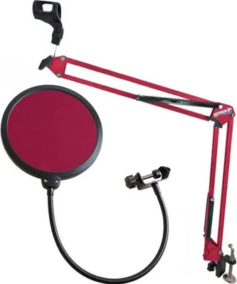 Image de keepdrum NB35 RD Rouge Bras articulé avec protection anti-pop