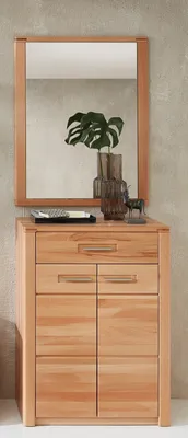 Produktbild von Garderoben-Set >Nature One< (2-teilig) in Kernbuche, teilmassiv - 74x193x40cm (B/H/T)