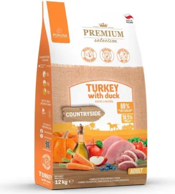 Obrázek produktu pro POKUSA Premium Selection Adult Turkey with duck - dry dog food - 12kg