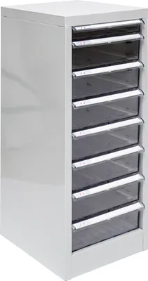 Produktbild von ADB Schubladencontainer mit 8 transparenten Schubladen 27,3 x 74 cm (B x H)