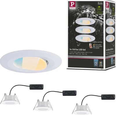 Image de Paulmann LED encastré Calla set de base orientable