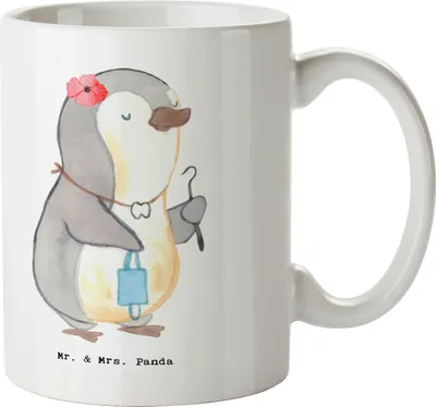 Produktbild von Mr. & Mrs. Panda Tasse Kieferorthopädin Herz - Weiß - Geschenk, Becher, Kaffeetasse, Kaffeebecher, Teetasse, Pott