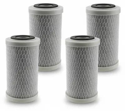 Produktbild von 4x Aktivkohleblock 5' Hochwertiger Trinkwasserfilter aus Kokussnussschale