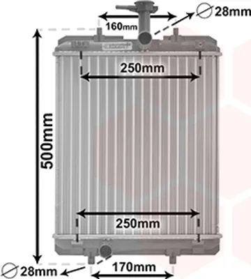 Immagine prodotto di radiatore 1.0i 12V (±AUT) [374*340*18] 53002363