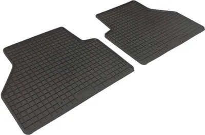 Produktbild von Gummimatten passend für VW Caddy V ab 2020 (2-teilig, Hinten) Gummi Fußmatten Matten, Geruchneutral, 1cm Rand, Schwarz