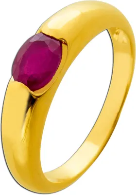 Produktbild von Rubin Ring Silber 925 vergoldet nat. Rubin behandelt 1.2ct 19