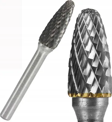 Produktbild von GEKO | Hartmetall Frässtifte, 10x25mm, Schleifkopf Schnitzfräser, für Holzbearbeitung Carving, Frässtifte