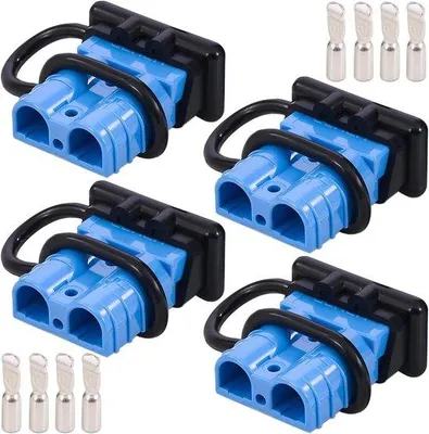 Image de Bornes de connexion électriques - 4 positions - 175A - Bleues - Connecteurs de batterie pour chariots élévateurs