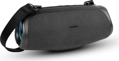 Image de MEDION P61746 Haut-parleur portable Bluetooth (batterie, Bass Boost, boîte à musique, effets lumineux RGB, protection contre l'eau IPX7 & robuste, powerbank intégré, 2X 15 W RMS) Anthracite
