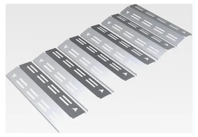 Produktbild von Gasgrill Brennerabdeckung Edelstahl kompatibel mit Enders Boston 6 Gasgrills | Brennerschutz | 6er Set Matt Bulle