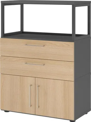 Zdjęcie produktu dla Hammerbacher FlexWall 3OH 1-otwarta szafka kombinowana grafit/dąb