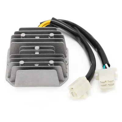 Immagine prodotto di Regolatore/raddrizzatore di tensione, 7 fili, doppia spina, lega di alluminio ABS, per scooter, ciclomotori, ATV, 12 V