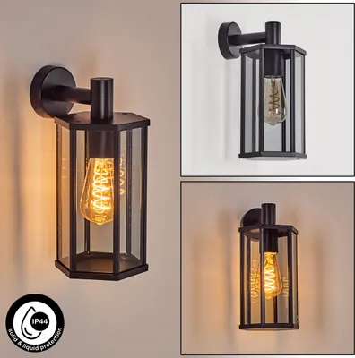 Produktbild von Atri Außenleuchte aus Metall/Glas in Schwarz