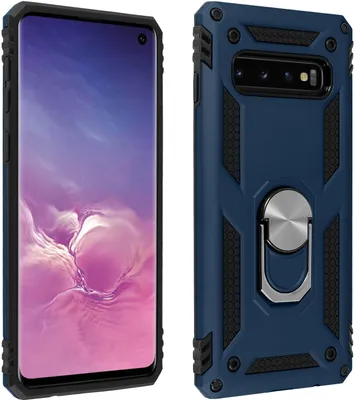 Produktbild von Avizar, Hybrid Handyhülle mit Ring Halterung für Samsung Galaxy S10, Nachtblau