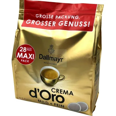 Produktbild von Open Food Kaffee Créma d'oro Pads - Dallmayr - 28pcs, 1 kcal, 0,3 g, 0,2 g