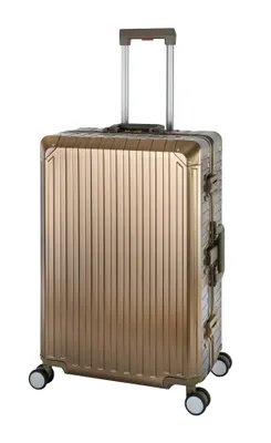 Produktbild von Travelhouse Tokyo Alu Reisekoffer Champagner L-72cm Hartschalenkoffer Reisetrolley Suitecase Trolley 2X TSA Zahlenschloss 4 Doppelräder 360° Rollen Vol. 83,5L
