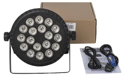 Produktbild von LED Flachparalleleuchte, RGBW und RGBWA+UV, DMX-Steuerung, 8Stk 18x12W, EU Stecker