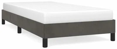 Produktbild von vidaXL Bettgestell ohne Matratze Dunkelgrau 90x200 cm Samt