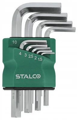 Produktbild von Stalco Sechskant-Kurzschlüssel CrV 9-teilig S-46370