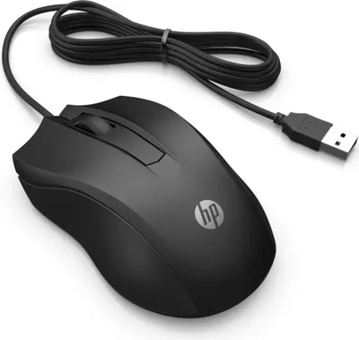 Productafbeelding van HP Kabelmuis 100, Optisch, USB Type-A, Zwart
