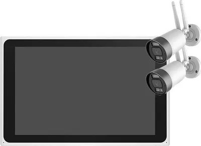 Image de Kit 2 caméras de surveillance wifi + 1 écran NVR pour intérieur et extérieur