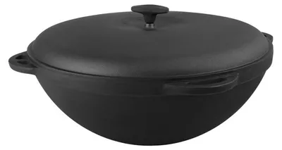 Produktbild von Gusseisen-Kasan 12 l mit Deckel – Ø 40 cm in Schwarz