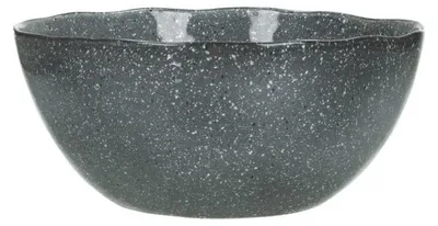 Productafbeelding van Pomax Porcelino saladekom van steengoed, antraciet, Ø 24,5 x H 11 cm