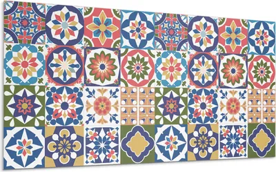 Produktbild von Mosaikmuster In Quadraten – Selbstklebende Fliesen – Wandverkleidung – Wandpaneel – PVC Fliesen – Vinylflisen – PCV Flisen – Selbstklebend – Wanddeko – 6 Stück 60 x 30 cm
