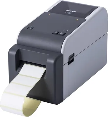 Produktbild von Brother TD-2320D300, Thermodirekt, 300 x 300 DPI, 152 mm/sek, Kabelgebunden, Schwarz, Grau