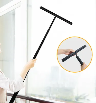 Produktbild von Fensterputzer Set,Fensterreiniger,Skalierbar,Einziehbarer, weicher Schaber, bis zu 92,7 cm, einfach zu installieren,Schwarz