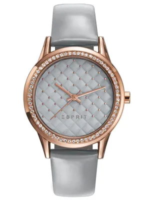 Produktbild von Esprit ES109572002U Uhr Damenuhr Lederarmband Datum grau