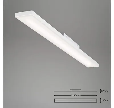 Produktbild von Deckenleuchte Briloner Frameless 24 Watt LED RGB CCT Fernbedienung Deckenlampe 119,5 x 10 cm dimmbar