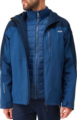 Produktbild von Regatta Wentwood VIII 3 in 1 Jacke Winterjacke Herren  Wasserdicht, Größe:M, Farbe:Dunkelblau