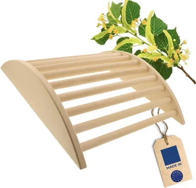 Produktbild von Hofmeister Sauna Beinstütze Lindenholz 45 cm ergonomisch geformte Venenstütze