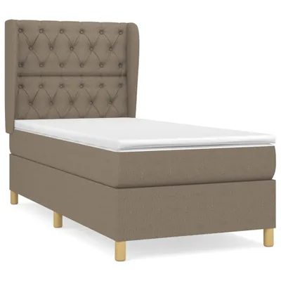 Produktbild von Boxspringbett mit Matratze Taupe 80x200 cm Stoff