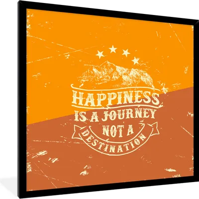 Produktbild von MuchoWow® MuchoWow® Gerahmtes Poster Jahrgang - Berg - Text 40x40 cm - Poster mit zchwarzem Bilderrahmen - Mit Rahmen - Wanddekoration Schlafzimmer