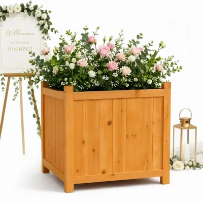 Obrázok produktu pre Mucola kvetináč drevený kvetináč 50x50 cm kvetináč kvetináč kvetináč kvetináč kvetináč kvetináč kvetináč - hnedý