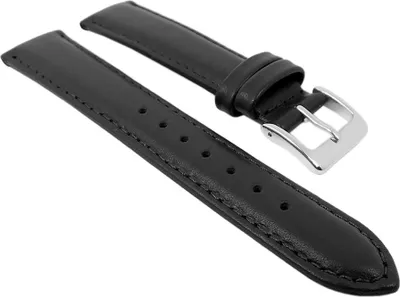 Produktbild von Uhrenarmband Leder schwarz Herzog Seidenkalb 26711S, Stegbreite:20mm