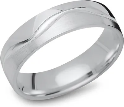 Produktbild von Unique Silberring 925 Sterling Silber teilpoliert 6mm breit R8529