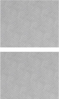 Immagine prodotto di vidaXL Gradino rettangolare 2 pezzi Argento 50 x 40 cm Alluminio