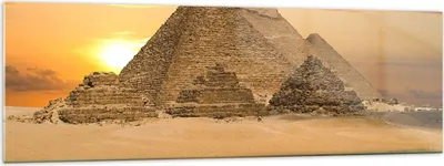 Produktbild von Bilder auf glas - Pyramide ägypten wüste - 160x50cm - Glasbilder - Wandbilder - Kunstdruck - zum Aufhängen bereit - Wanddekoration aus Glas - Glas Bilder - Wandbild auf Glas - GAB160x50-2196