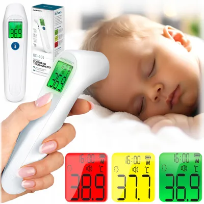 Produktbild von Berührungsloses Infrarotthermometer elektronisch Fieberalarm ärztlich Berdsen