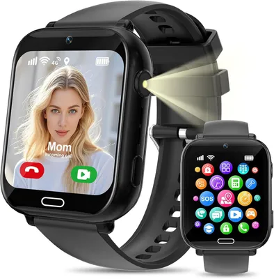 Produktbild von Kinder Smartwatch mit 4G, integriertem GPS, Videoanruf, SOS, Schulmodus, IP68 & Lernspielen