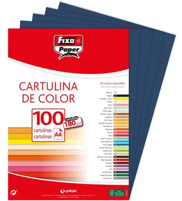 Image de Fixo Paper 11110434, carton A4, 100 feuilles, bleu marine, 180 g