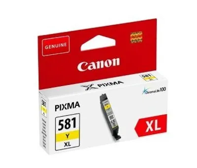 Produktbild von Canon CLI-581Y XL - 8.3 ml - Größe XL - Gelb - original - Blister mit Diebstahlsicherung - Tintenbehälter - für PIXMA TS6251, TS6350, TS6351, TS705, TS8252, TS8350, TS8351, TS8352, TS9550, TS9551