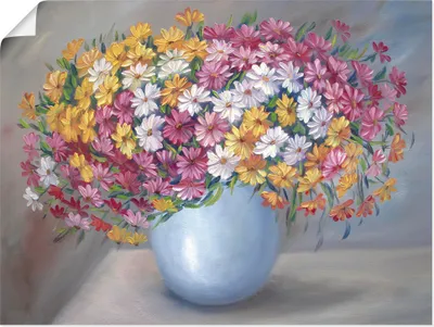Produktbild von ARTland Poster Bunte Blumen Größe: 80x60 cm