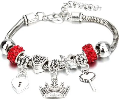 Immagine prodotto di Camerazar Bracciale in argento con ciondoli con zirconi