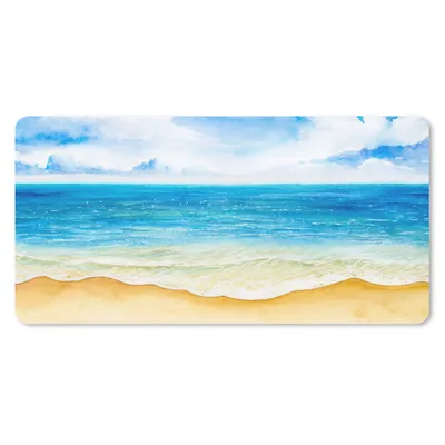 Produktbild von MuchoWow® Schreibtischunterlage Strand - Meer - Aquarell 80x40 cm - XXL Mauspad - Gaming Mauspad