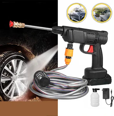 Produktbild von Akumulatorowa myjka ciśnieniowa Drillpro 24 V 145 PSI Przenośna mobilna myjka samochodowa Myjka samochodowa z ładowarką i 2 akumulatorami