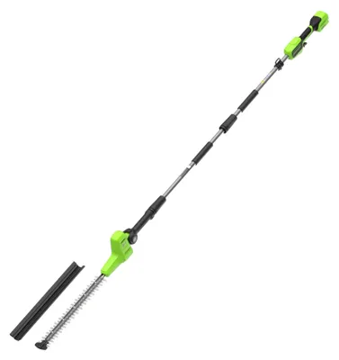 Produktbild von Greenworks 24V Akku Stabheckenschere mit geteiltem Schaft, 51 cm Doppelklingen,s